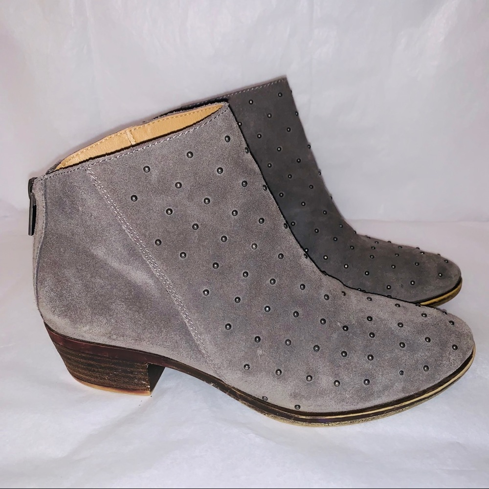 Lucky Brand Studded Suede Ankle Booties